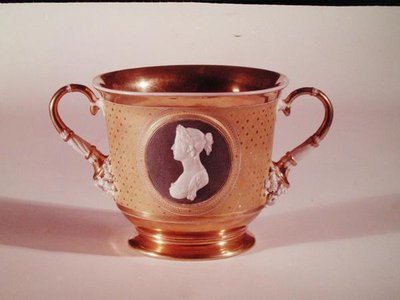 Sevres cup with a cameo portrait of Empress Josephine by French School